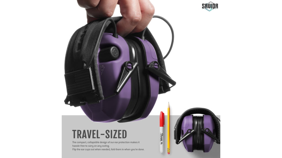 Savior Equipment Apollo Electronic Sound Suppressor, Purple, Collapsed: 5.5 x 5.5 x 4, EM-APOLLO-UR