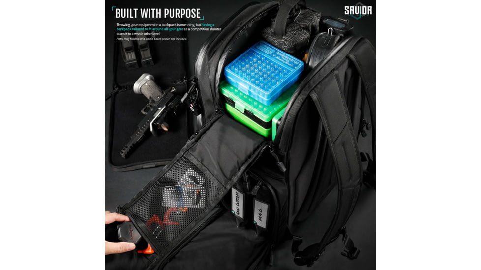 Savior Equipment PRO S.E.M.A Competition Backpack, Black, BP-SEMAXL-PRO-BK