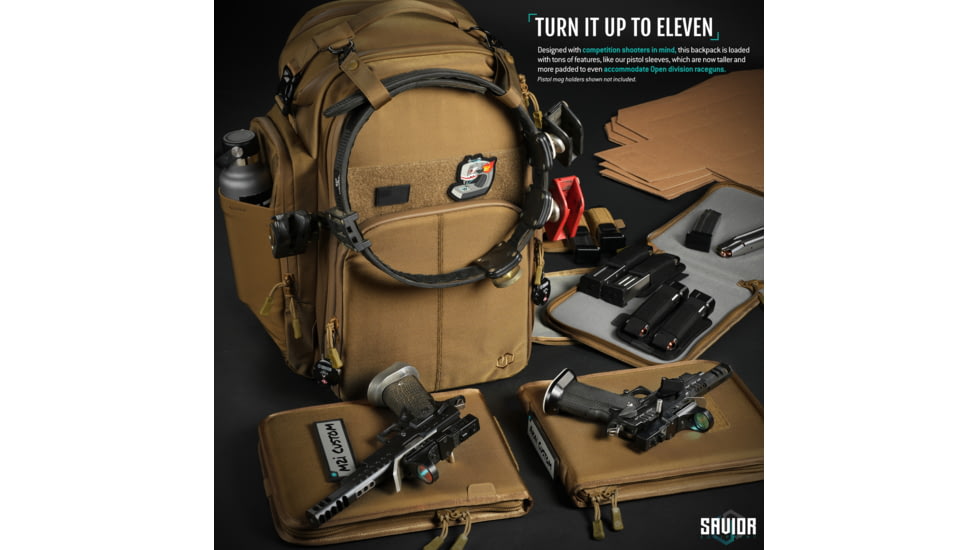Savior Equipment PRO S.E.M.A Competition Backpack, Dark FDE, 16 x 21 x11, BP-SEMAXL-PRO-TN