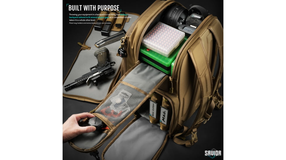 Savior Equipment PRO S.E.M.A Competition Backpack, Dark FDE, 16 x 21 x11, BP-SEMAXL-PRO-TN