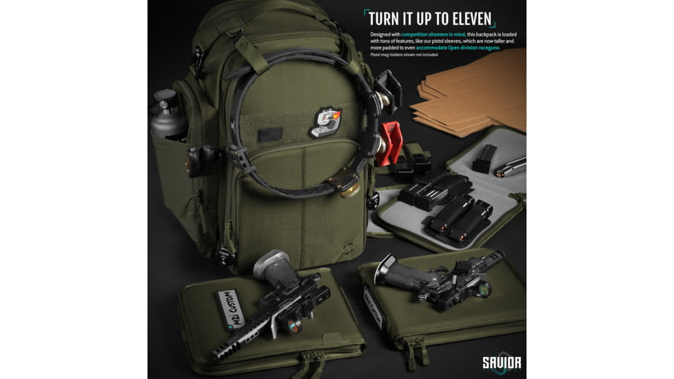 Savior Equipment PRO S.E.M.A Competition Backpack, OD Green, 16 x 21 x11, BP-SEMAXL-PRO-OG