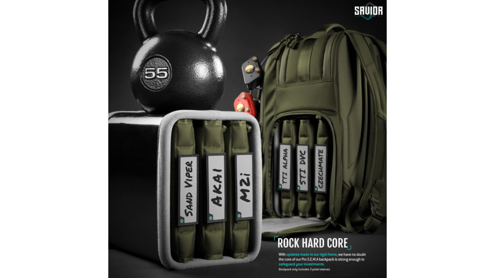 Savior Equipment PRO S.E.M.A Competition Backpack, OD Green, 16 x 21 x11, BP-SEMAXL-PRO-OG