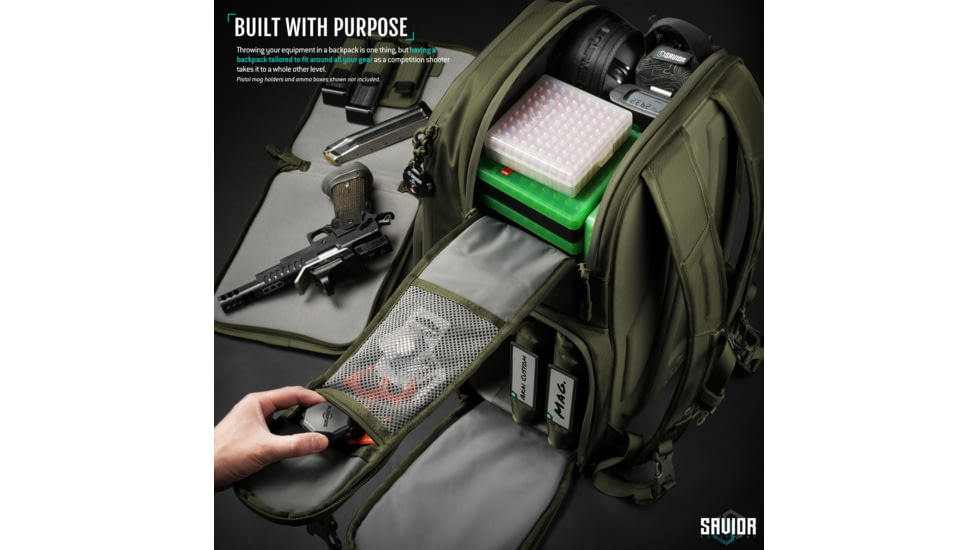 Savior Equipment PRO S.E.M.A Competition Backpack, OD Green, 16 x 21 x11, BP-SEMAXL-PRO-OG