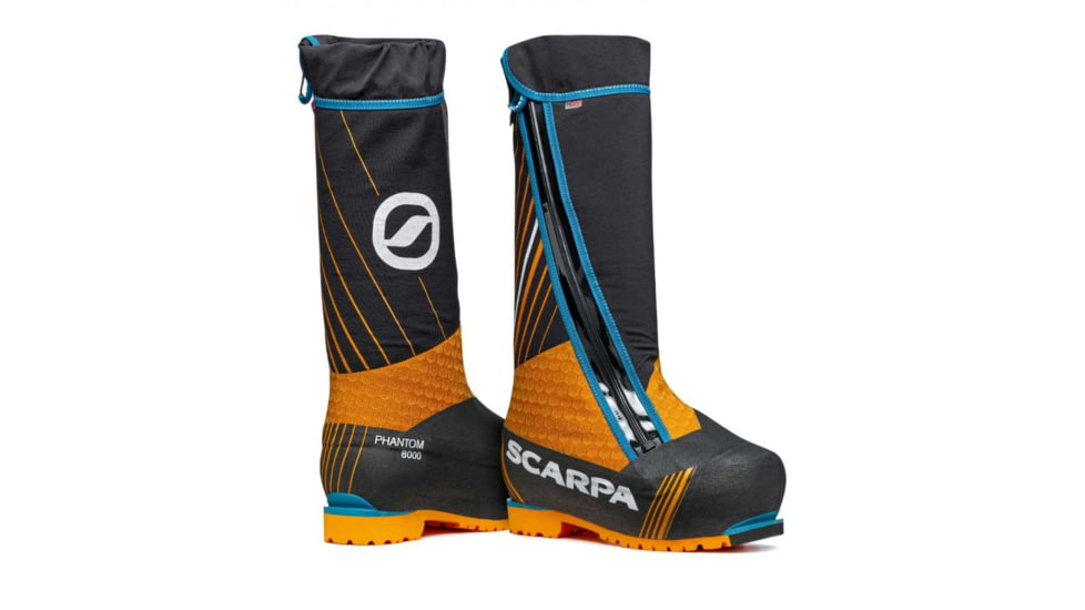 Scarpa Phantom 8000L HD Shoes, Black/Bright Orange, 44, 87401L/500-BlkBorg-44