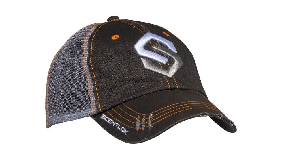 ScentLok Distressed Logo Hat, 2015, Black, OS 14036-090-OS