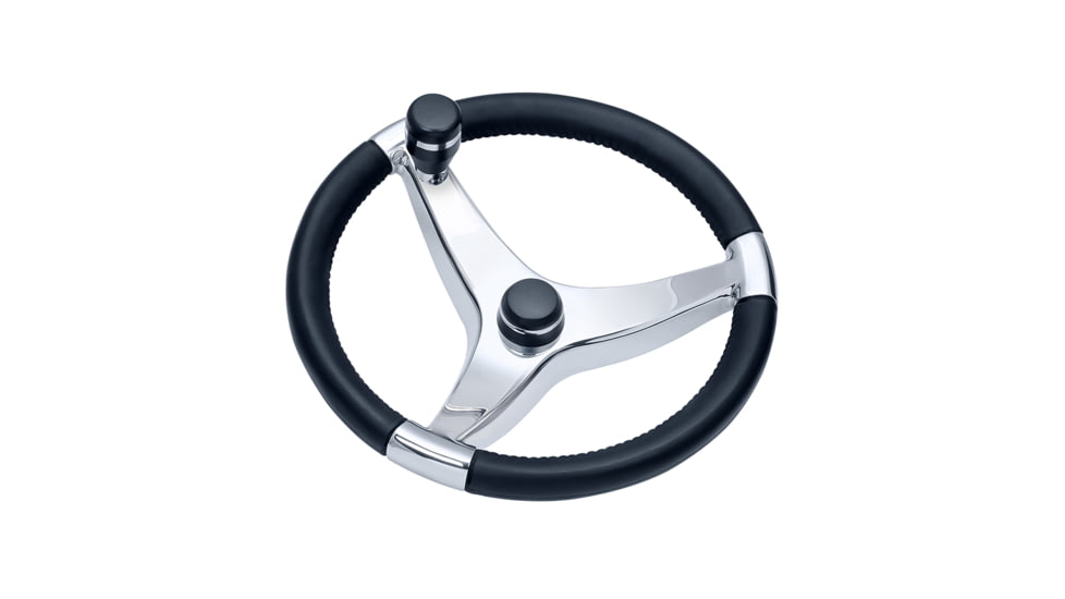 Schmitt &amp; Ongaro Marine Evo Pro 316 Cast Stainless Steel Steering Wheel w/Control Knob - 15.5" Diameter 49146