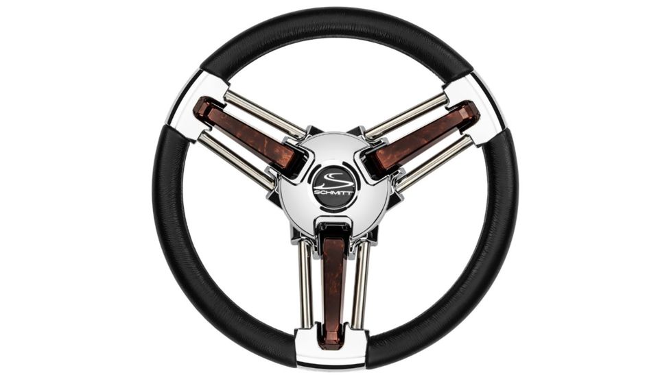 Schmitt &amp; Ongaro Marine &amp; Ongaro Burano Wheel - 14&quot; Black Polyrethane - 3/4&quot; Tapered Hub 70553