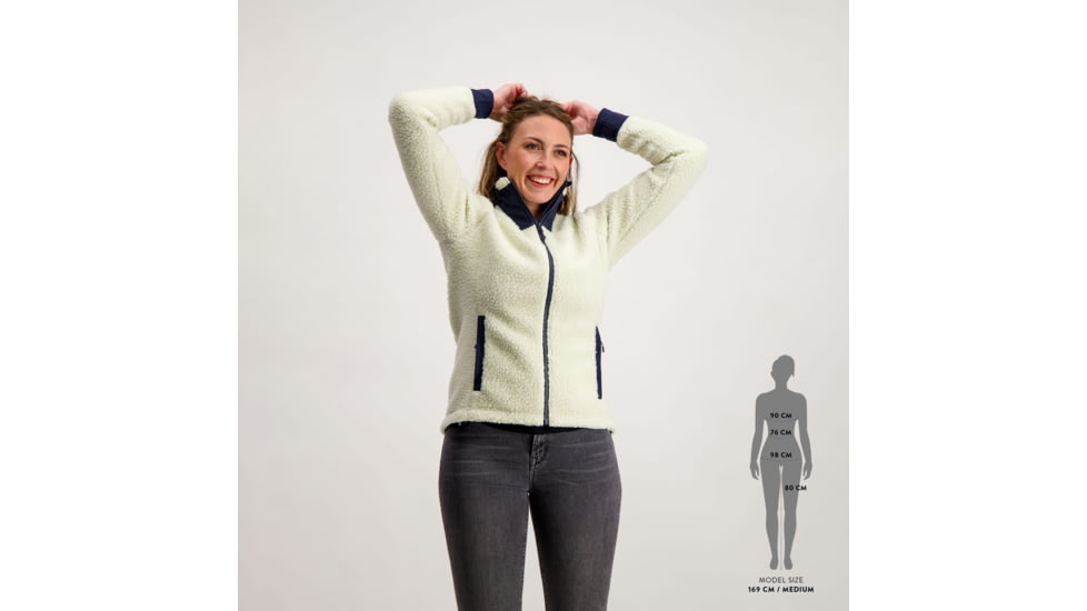 SCOTT Defined Heritage Pile Jacket - Womens, Winter White/Dark Blue, Medium, 2918286293008