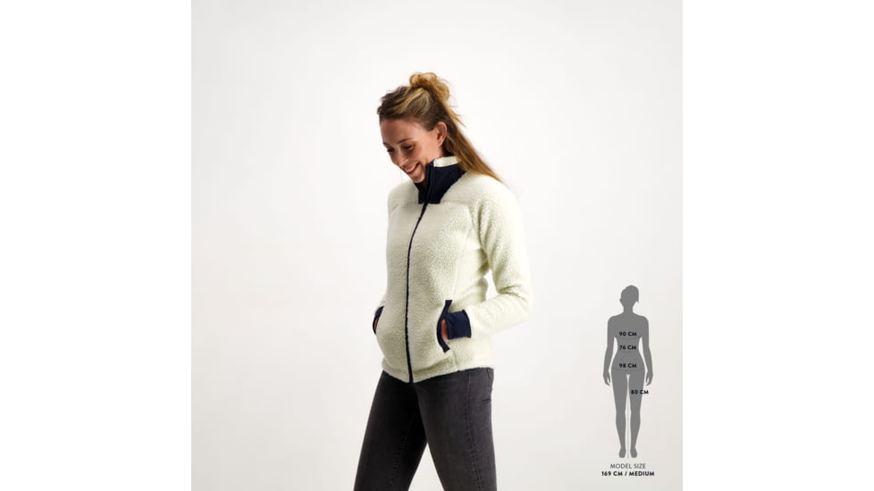 SCOTT Defined Heritage Pile Jacket - Womens, Winter White/Dark Blue, Medium, 2918286293008