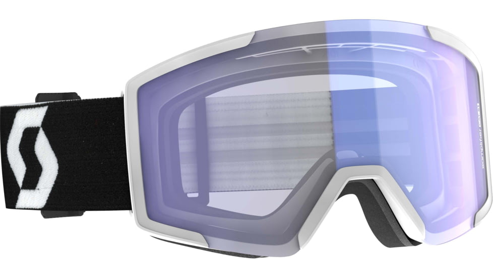 SCOTT Shield Goggle, Team White/Black/Illuminator Blue Chrome, 2778377068342