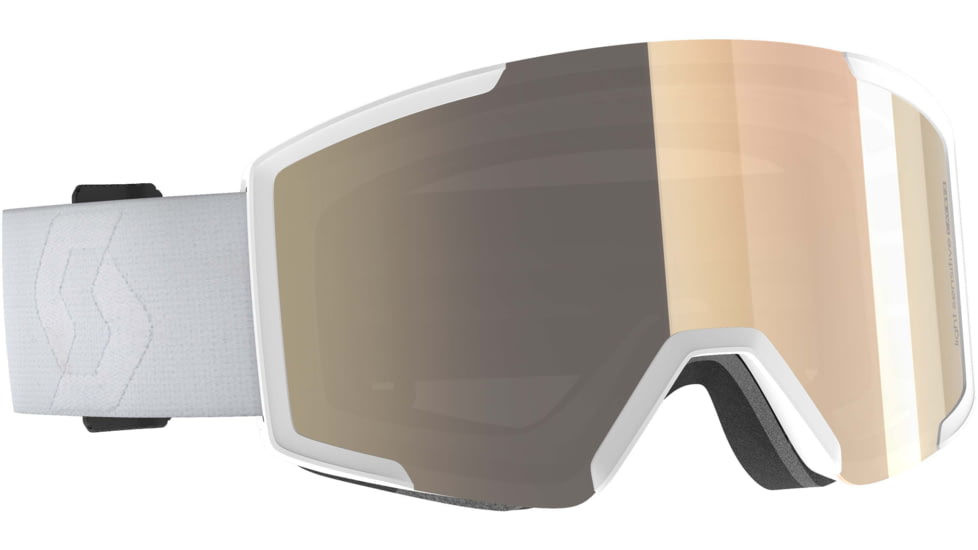 SCOTT Shield LS Goggle, Mineral White/Light Sensitive Bronze Chrome, 2778367414245