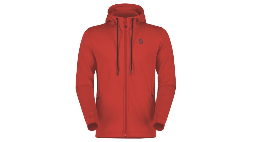 SCOTT Tech Zip Hoody - Mens, Magma Red, Extra Large, 4032857373012