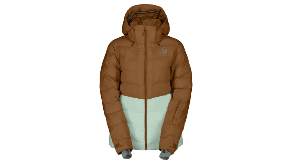 SCOTT Ultimate Warm Jacket - Womens, Bread Brown/Fresh Green, Small, 4199067872008