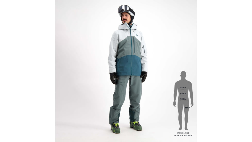 SCOTT Vertic 3L Jacket - Mens, Light Grey/Grey Green, Large, 2837487393008