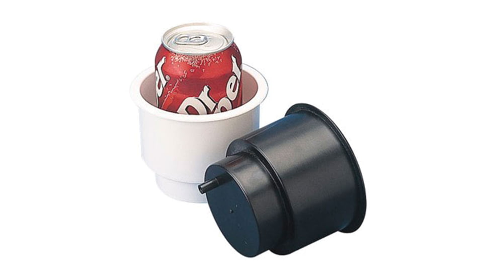 Sea-Dog Flush Mount Combo Drink Holder With Drain Holes, Black, 588060