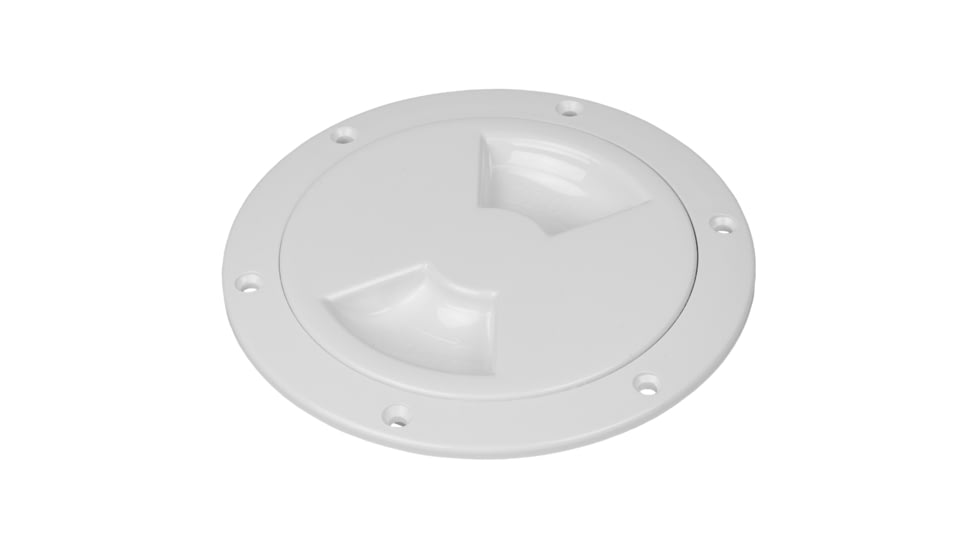 Sea-Dog Quarter-Turn Smooth Deck Plate w/Internal Collar - White - 6" 77457