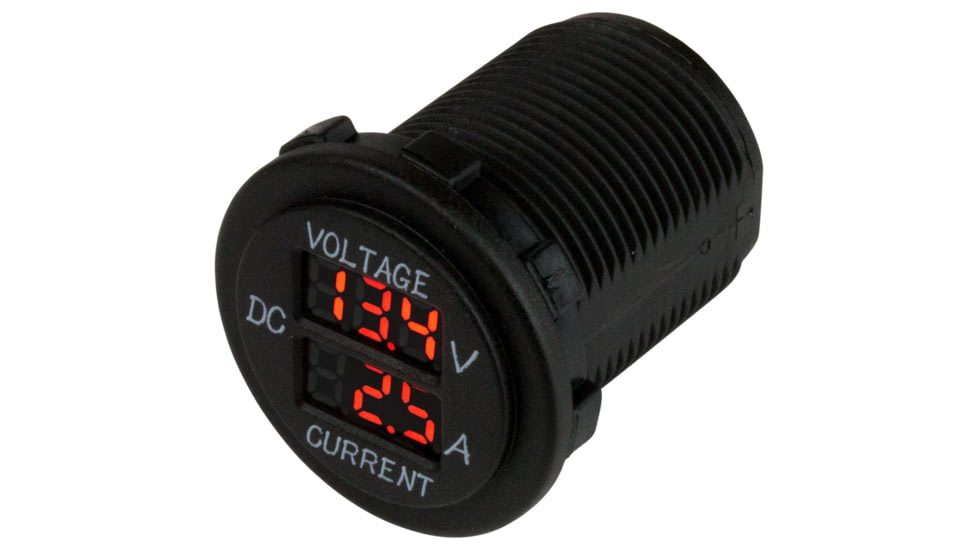 Sea-Dog Round Voltage &amp; Amp Meter - 6V-30V &amp; 0 Amp - 10 Amp Meter 77912