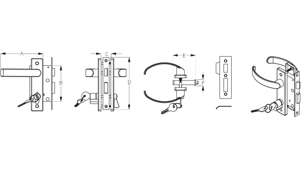 Sea-Dog Sea Dog Locking Door Handle Latch, 221615-1