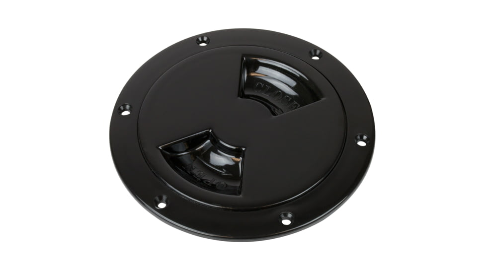 Sea-Dog Smooth Quarter Turn Deck Plate - Black - 6" 77441