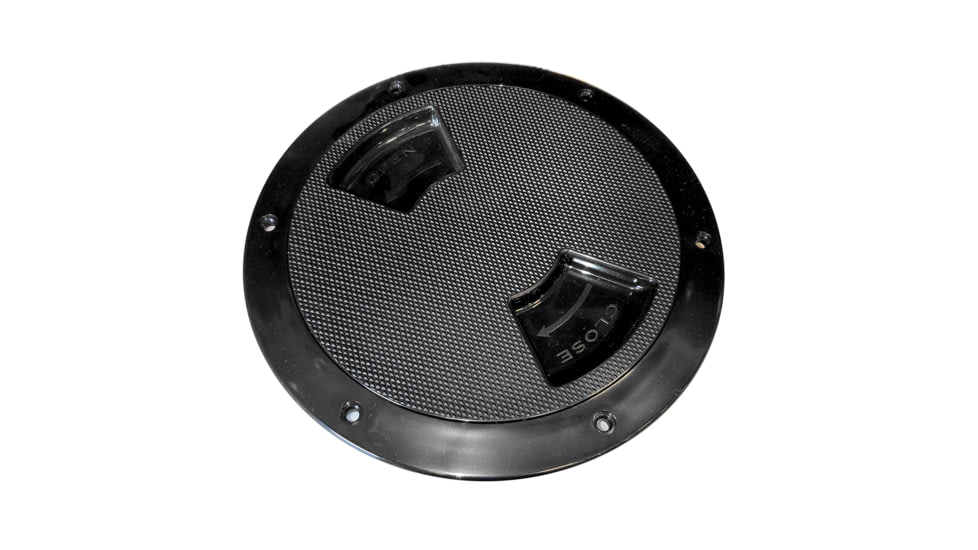 Sea-Dog Textured Quarter Turn Deck Plate - Black - 8" 77447