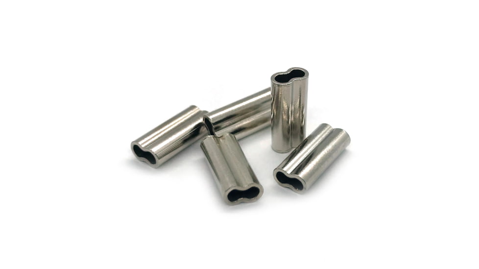 Sea Striker Double Sleeves Nickel Double Sleeves Nickel up to 50lb mono 100 pack, .8B-100