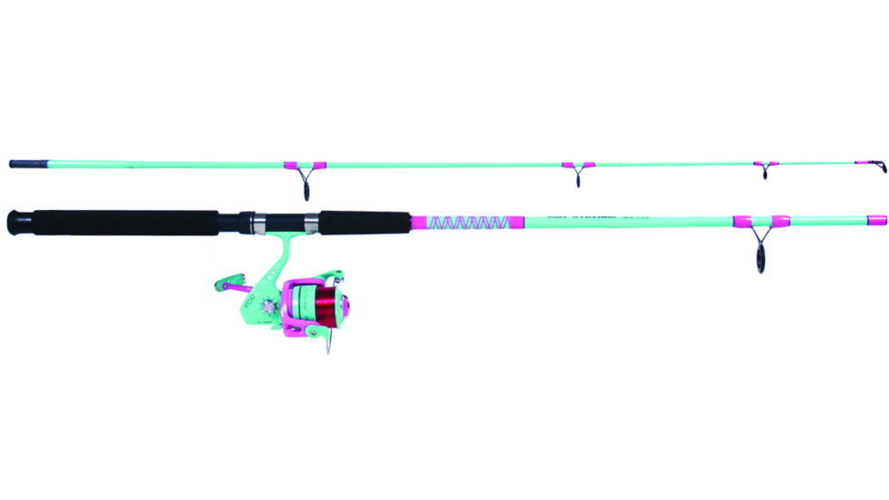 Sea Striker Surf Spinning Combo 8' 2Pc w/Line Pink/Green Premtd, PT50/SS80PG