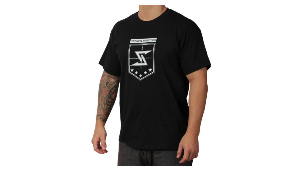 Seekins Precision Coat of Arms T-Shirt,Black,4XL 0010811102