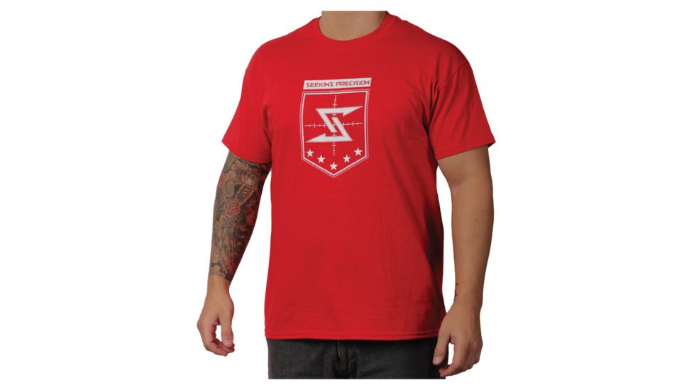 Seekins Precision Coat of Arms T-Shirt,Red,Extra Large 0010811082