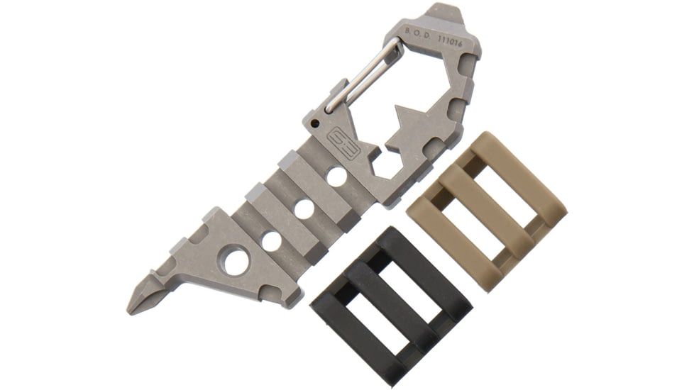 Sektor3 Tools 2 Tool With Phillips Bead Blast, Titanium, 3.875in Bead Blast Blade, Black/Tan Custom Rail Covers, SKT2
