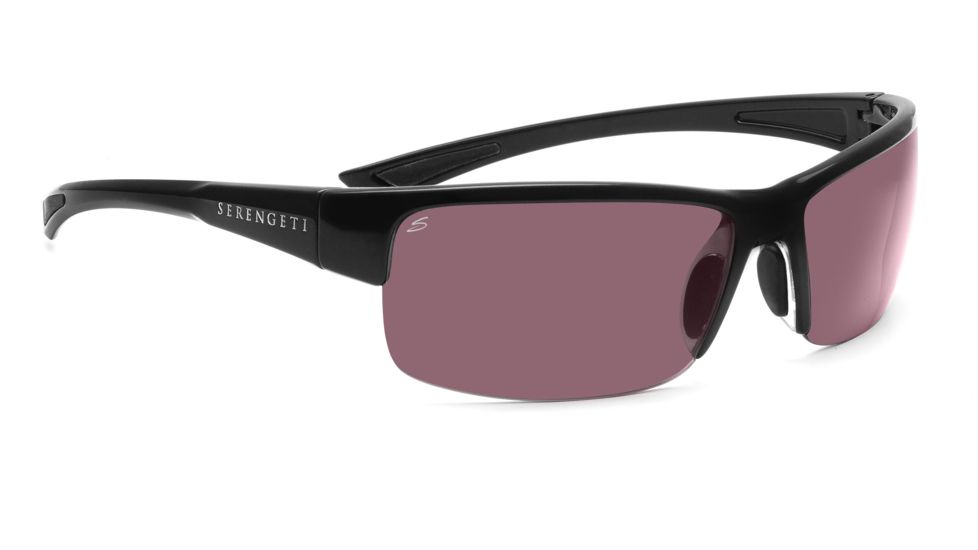 Serengeti Corrente Sunglasses - Shiny Black/Crystal Gray Frame, Polar PhD Sedona Lenses 7690