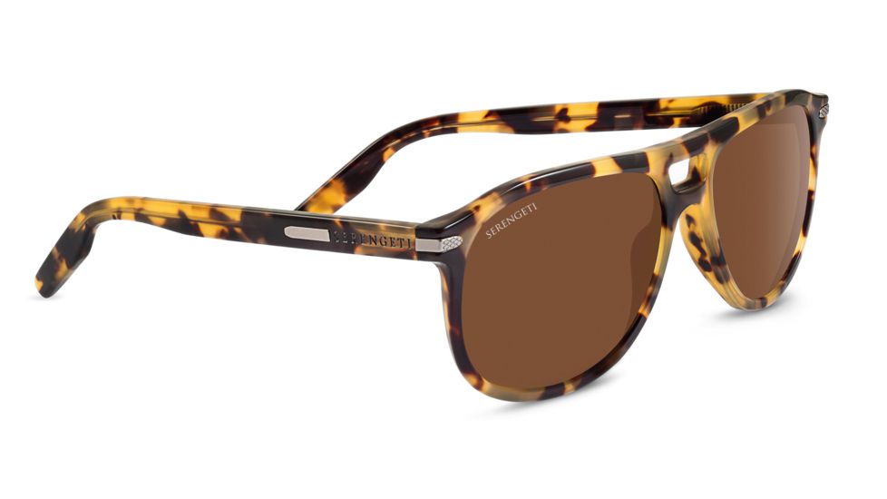 Serengeti Giacomo Sunglasses,Mossy Tortoise Frame,Polarized Drivers Round Lens 8469
