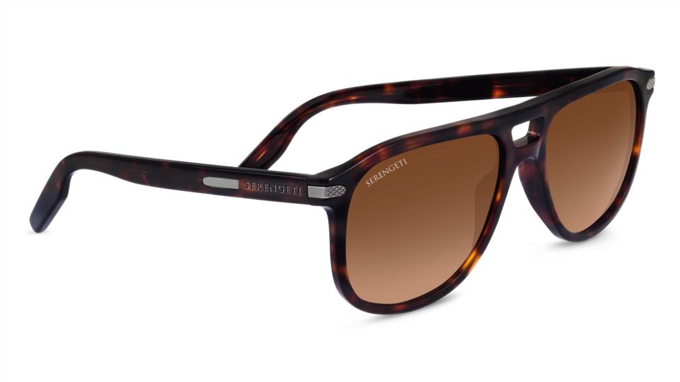 Serengeti Giacomo Sunglasses,Dark Havana Frame,Polarized Drivers Gradient Round Lens 8470