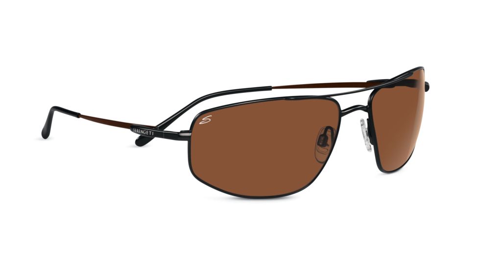 Serengeti Levanto Sunglasses - Satin Dark Brown Frame, Drivers Polarized Lenses 7587