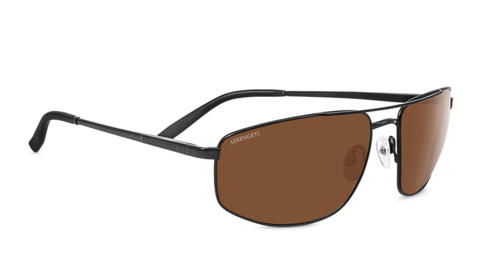 Serengeti Modugno Sunglasses, Satin Black, Polarized Drivers, 8406
