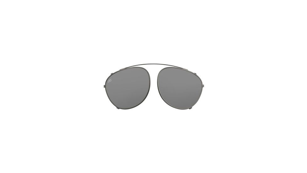 Serengeti Palmiro Clip Sunglasses, Shiny Dark Gunmetal Frame, Polar PhD CPG Lens, 8058