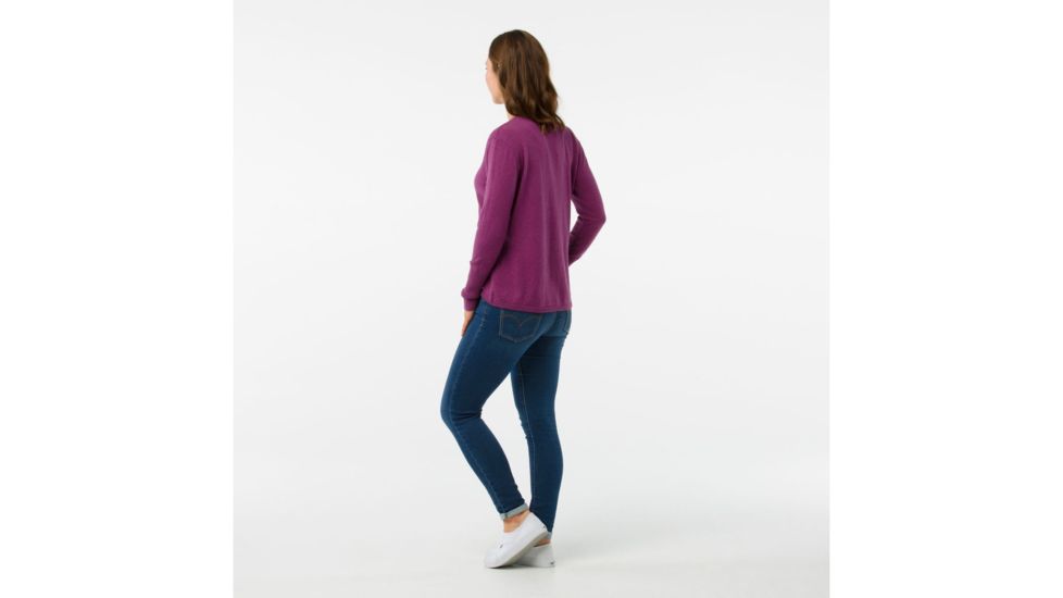 Smartwool Shadow Pine V-Neck Sweater-Women's, Meadow Mauve H, Small, SW000345A11-S