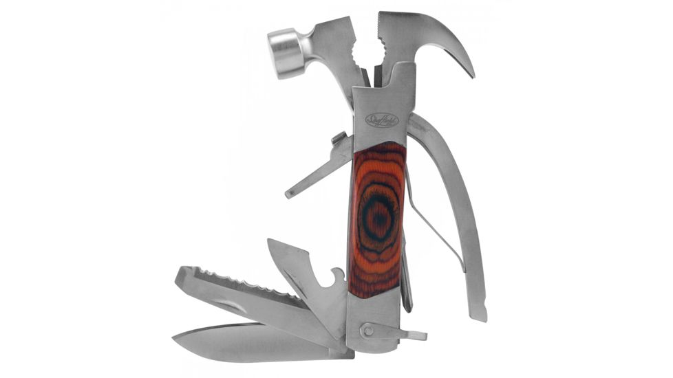 Sheffield 14-in-1 Hammer Multi-Tool w/ Hardwood Handle, 5.25 in, 12913