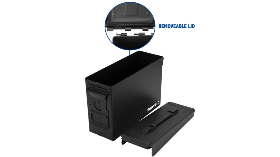 Sheffield 30 Cal Metal Field Box, Black, 12641