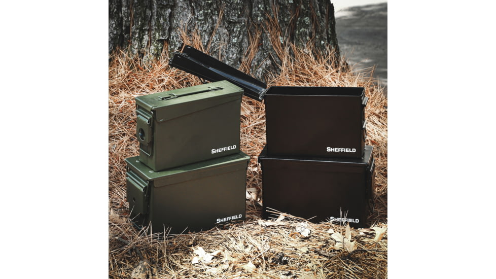 Sheffield 30 Cal Metal Field Box, Black, 12641