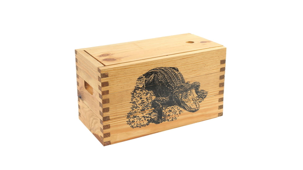 Sheffield Standard Pine Craft Box, Alligator Design, Brown, 12650-5