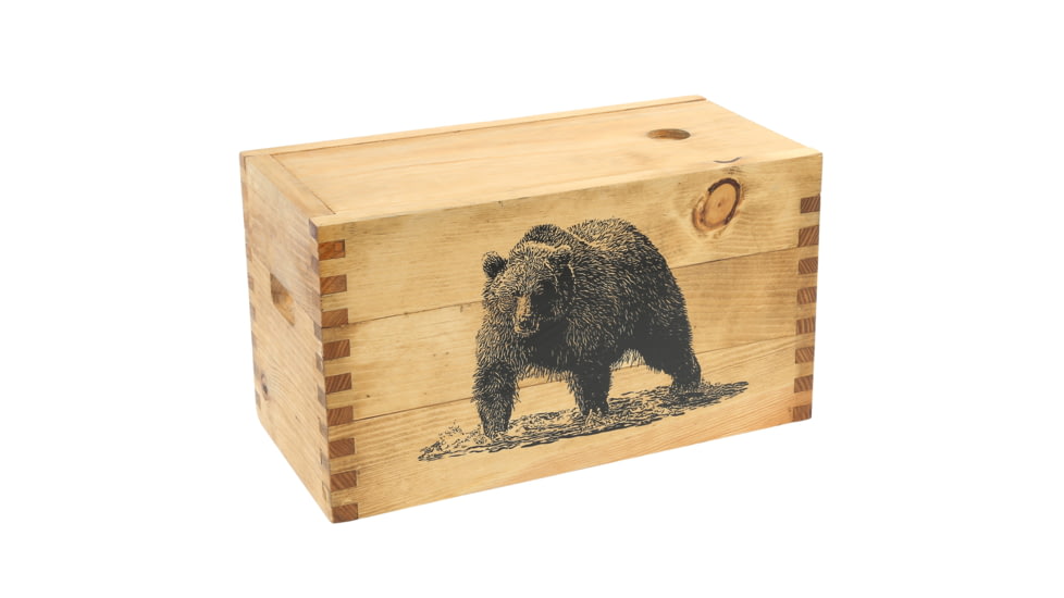Sheffield Standard Pine Craft Box, Bear Design, Brown, 12650-4