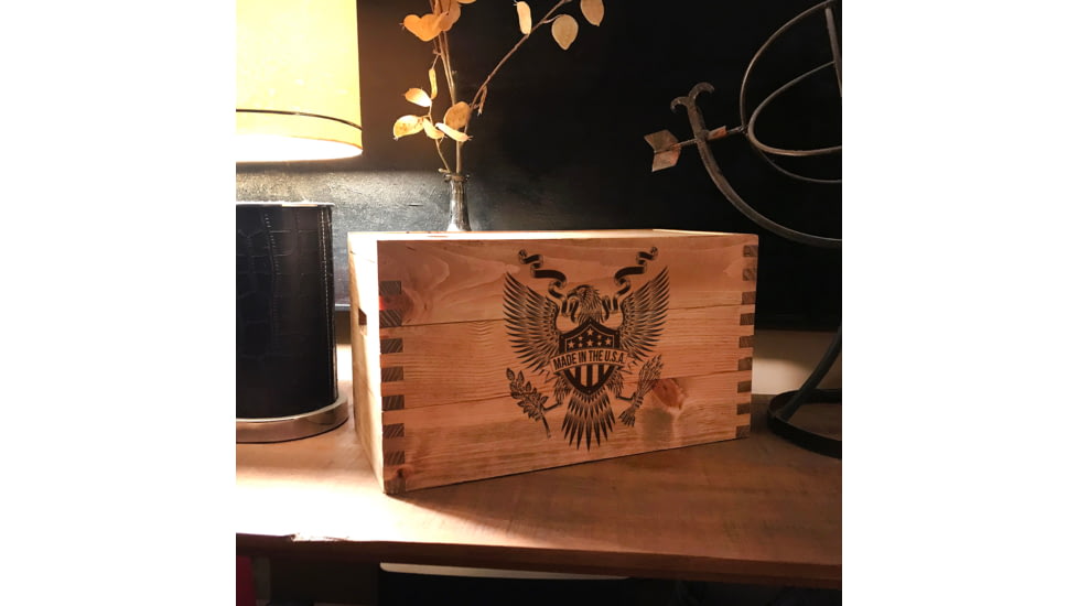 Sheffield Standard Pine Craft Box, Crest Design, Brown, 12650-6