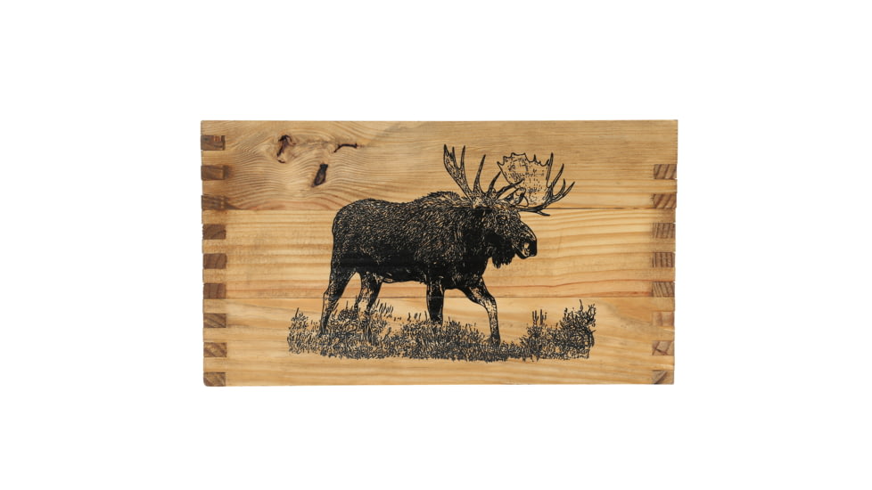 Sheffield Standard Pine Craft Box, Moose Design, Brown, 12650-1