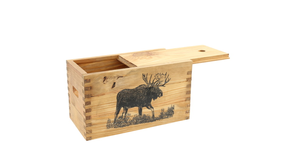 Sheffield Standard Pine Craft Box, Moose Design, Brown, 12650-1