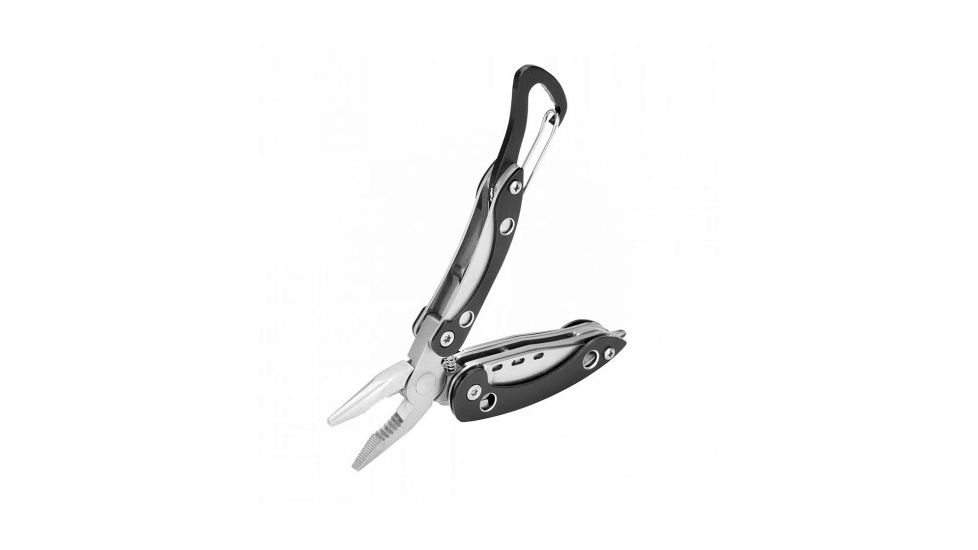 Sheffield Wasp 8-In-1 Multi-Tool, 1.5in Drop Point Blade, 3in Aluminum Handle, Black, 12175