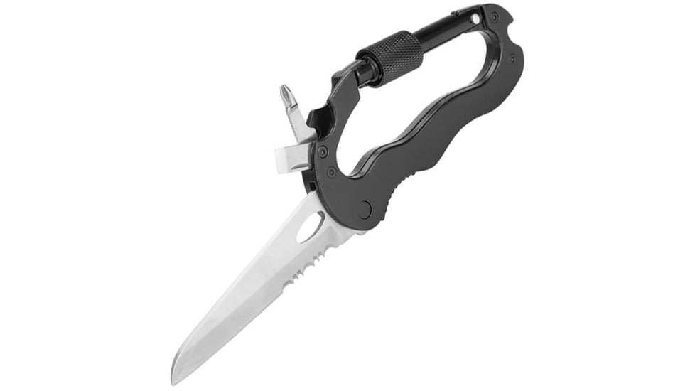 Sheffield Wilco 4-In-1 Carabiner Multi-Tool, Black, 12173