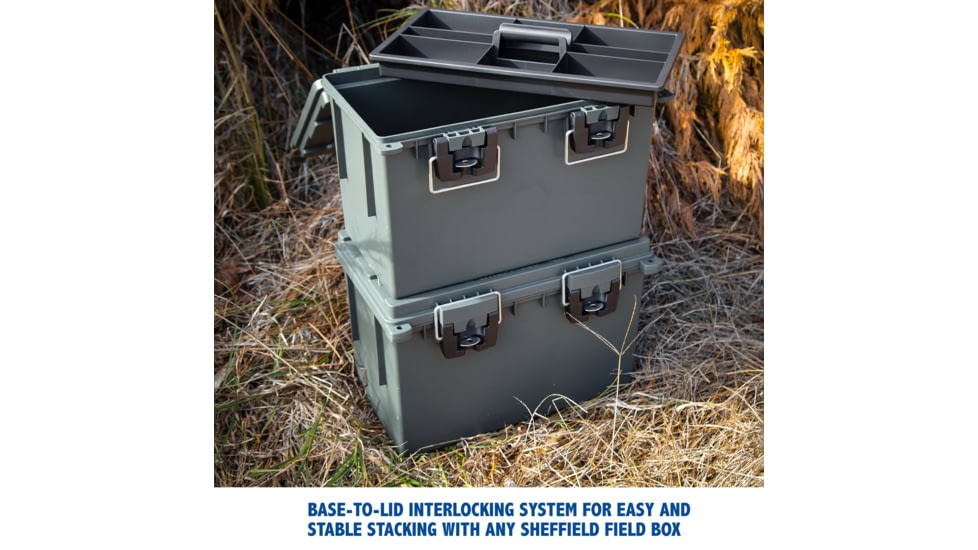 Sheffield XL Field Box w/ Tray, Olive Drab Green, 12712
