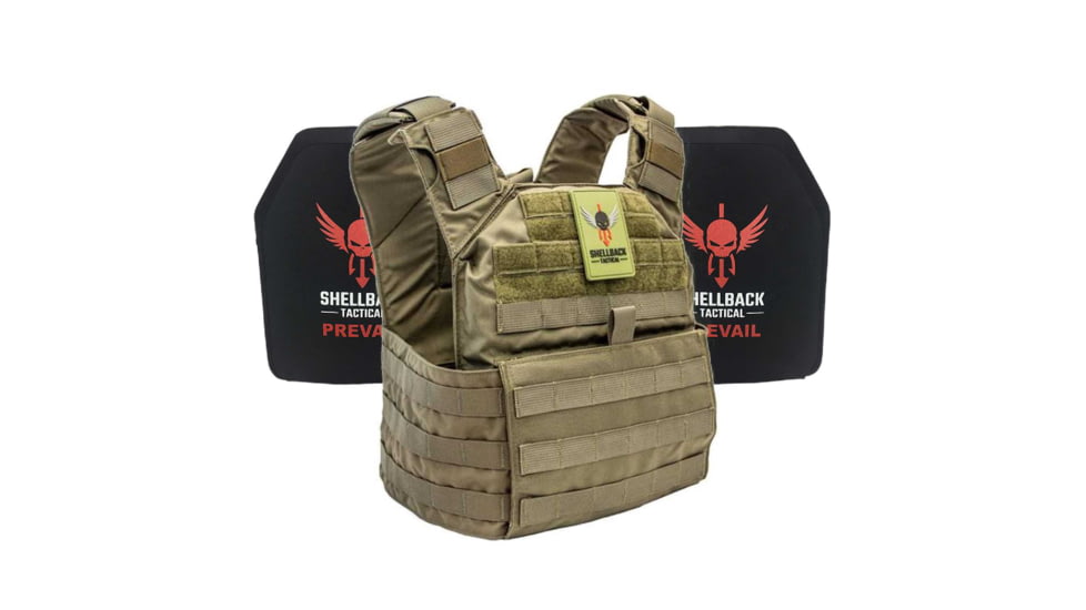 Shellback Tactical Banshee Active Shooter Kit with Level IV Model 1155 Armor Plates, Ranger Green, One Size, NSN N, SBT-BANRIF-ASK-RG