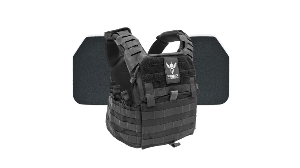 Shellback Tactical Banshee Elite 2.0 Body Armor Kit with Level III+ Model P5mmSAO Armor Plates, Black, One Size, SBT-BANELT-P5MM-BK