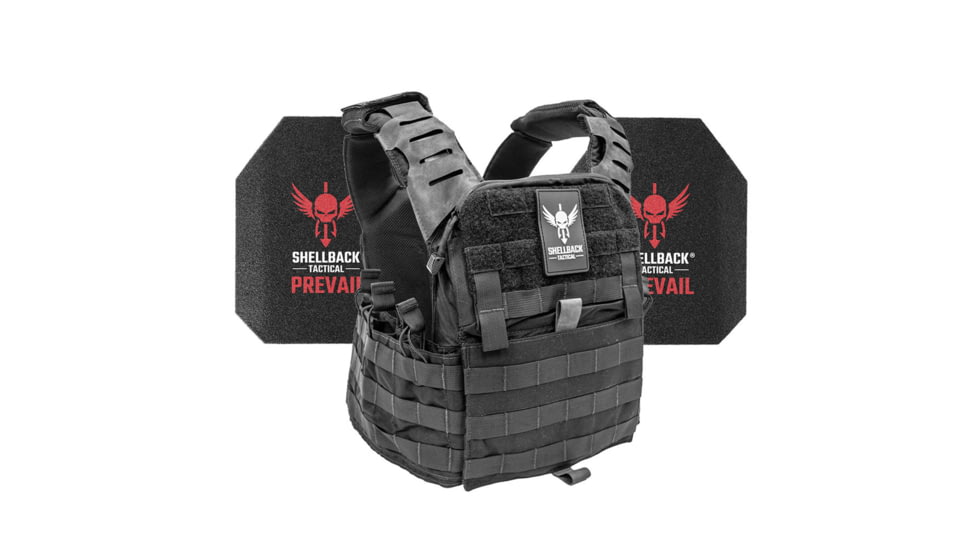 Shellback Tactical Banshee Elite 2.0 Level III Steel Plates Armor Kit, Black, One Size, SBT-BANELT-AR1000-BK